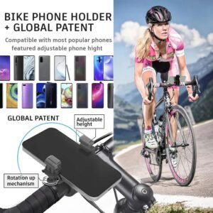 Store makeep your smartphone secure while cycling with the uppel 360° adjustable bike phone holder. designed for mtb and other bicycles with a 31.8 mm handlebar, this compact phone mount image 5